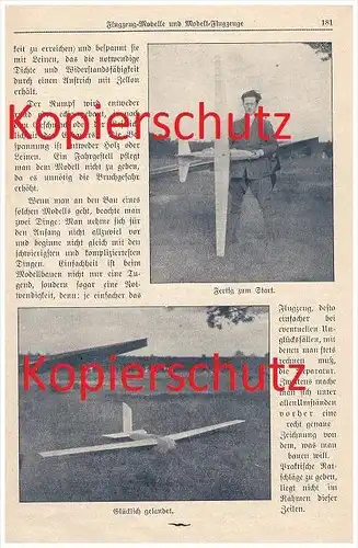 original Zeitungsbericht - 1926 - Flugzeug - Modelle , Modellbau , Flugzeuge !!!