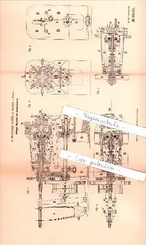 Original Patent   - F. Seaward Yates in Unkel a. Rhein , 1884 , Hufnagel-Maschine  !!!