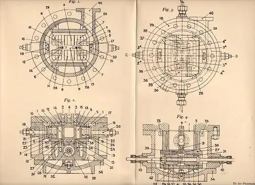 Original Patent - J. Andrews and D. Cameron in Kirkintilloch , Scotland , 1905 , Slider for steam engines , Glasgow !!!