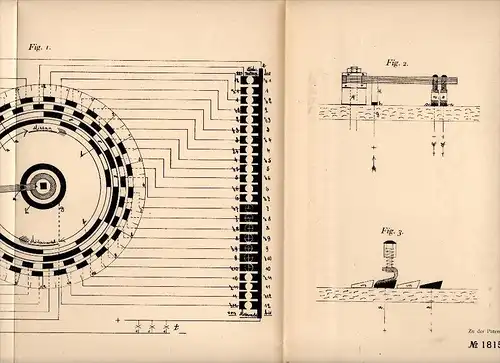 Original Patent -  Ernst Damerau in Karlsdorf b. Hohenholm , 1906 , Uhr als Zeitschalter , Bromberg !!!