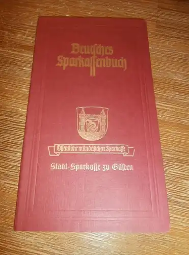 altes Sparbuch Güsten , 1943 - 1946 , Sparkasse , Bank !!!