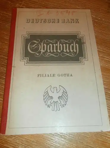 altes Sparbuch Gotha , 1944 , Wilhelmine Meyer geb. Mainzer in Mechterstädt b. Gotha , Sparkasse , Bank !!!