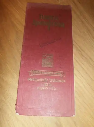 altes Sparbuch Mühlhausen i. Thür. , 1944 - 1946 , H. Herrmann , Sparkasse , Bank !!!