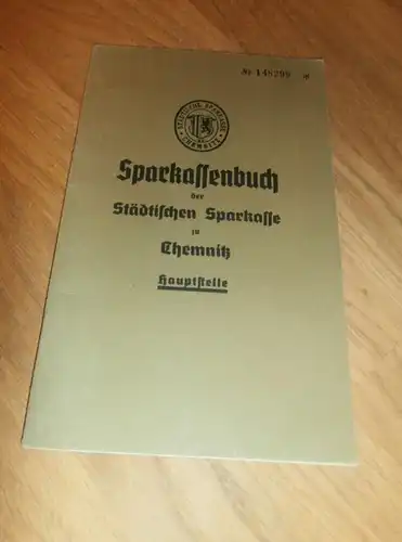 altes Sparbuch Chemnitz , 1941 - 1942 , Günther Mink in Chemnitz  , Sparkasse , Bank !!!