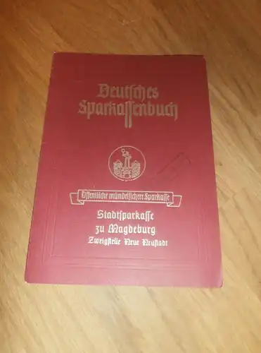 altes Sparbuch Magdeburg Neustadt , 1943 - 1945 , Petra Ude in Magdeburg , Sparkasse , Bank !!!