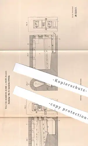 original Patent - Walter Roberts Jones , Rom , Italien , 1885 , Ofen für Gasretorten-Erhitzung | Gasofen , Gas , Öfen !