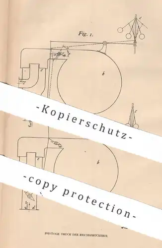 original Patent - Gebr. Körting AG , Linden / Hannover , 1905 , Regelung für Explosionskraftmaschinen | Gasmotor !!