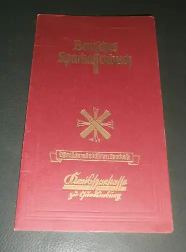 altes Sparbuch Wedderstedt / Selke-Aue , 1943 - 1944 , Anneliese Jäger in Wedderstedt / Selke-Aue , Sparkasse , Bank !!!