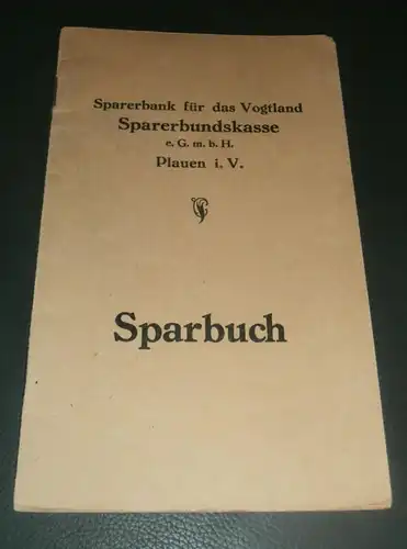 altes Sparbuch Plauen , 1933 - 1944 , Rudi Popp in Plauen , Sparkasse , Bank !!!