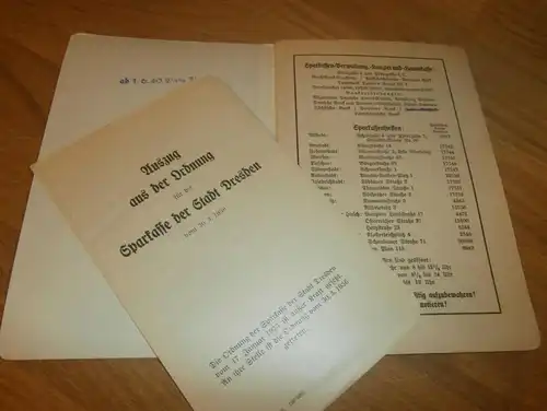 altes Sparbuch Dresden Neustadt  , 1933 - 1943 , Rolf Müller in Dresden Neustadt , Sparkasse , Bank !!!