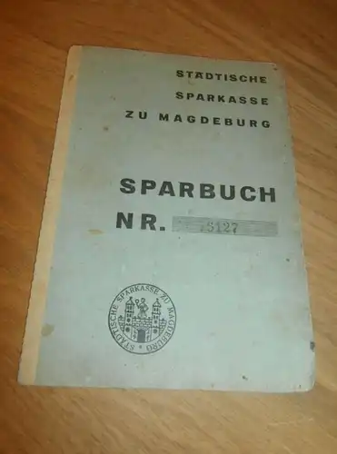 altes Sparbuch Magdeburg , 1931 - 1946 , Franz Ihlau in Magdeburg , Sparkasse , Bank !!!