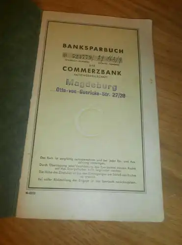 altes Sparbuch Magdeburg , 1944 - 1946 , Franz Ihlau in Magdeburg , Sparkasse , Bank !!!