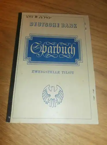 altes Sparbuch Tilsit , 1944 , Friedrich Preußler in Tilsit , Paulsdorf , Malter , Dippoldiswalde , Sparkasse , Bank !!!