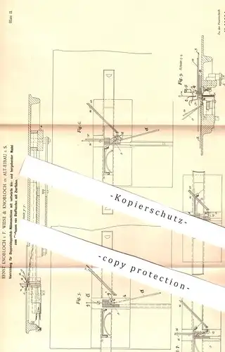 original Patent - Ernst Knobloch | Weise & Knobloch , Alt Eibau , 1894 , Doppelsteppstich - Nähmaschine | Schneider !!!
