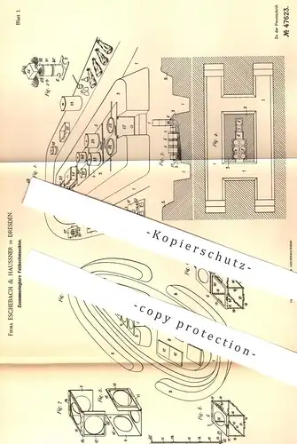 original Patent - Eschebach & Haussner , Dresden , 1888 , Zusammenlegbare Feldkochmaschine | Kochherd , Herd , Ofen !!