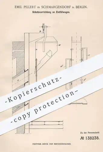 original Patent - Emil Pillert , Berlin / Schmargendorf , 1902 , Schutz an Einfüllwaage | Waage | Gaserzeugung , Gas !!