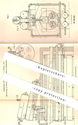 original Patent - Gebr. Stollwerck , Köln / Rhein , 1884 , Cornwallkessel , Dampfkessel | Cornwall - Kessel | Feuerung