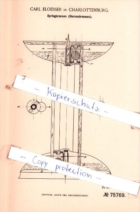 Original Patent - Carl Eloesser in... | oldhting.de