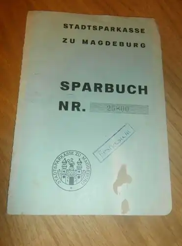 altes Sparbuch Magdeburg , 1932 - Juni 1945 , Luise Müller in Magdeburg , Sparkasse , Bank !!