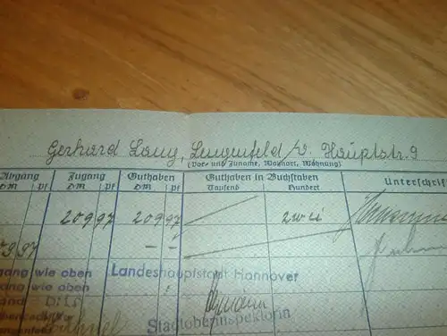 altes Sparbuch Lengenfeld / Auerbach , 1952 - 1954 , Gerhard Lang in Lengenfeld , Auerbach , Sparkasse , Bank !!!