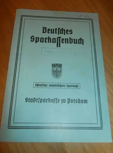 altes Sparbuch Potsdam , 1940 - 1945 , Brigitte Kauer in Potsdam , Sparkasse , Bank !!!
