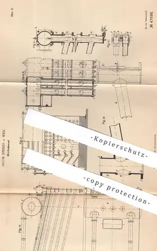 original Patent - Jacob Sperber , Wien , Österreich , 1888 , Gliederkessel | Kessel , Dampfkessel , Wasserkessel , Dampf