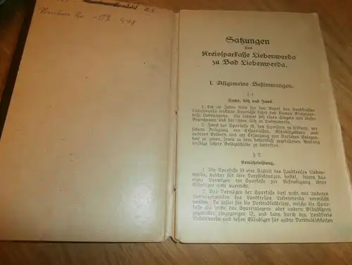 altes Sparbuch Bad Liebenwerda , 1927 - 1929 , Herm. Neumann in Biehla / Elsterwerda, Sparkasse , Bank !!!