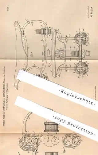 original Patent - James Alfred Lamplugh , Birmingham Warwick , England , 1887 | Fahrrad - Sattel - Federung | Fahrräder