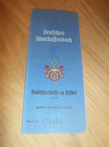 altes Sparbuch Erfurt , 1944 , Heidemarie Mattutat in Erfurt , Sparkasse , Bank !!!