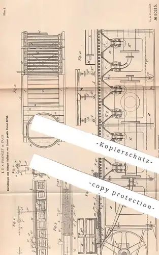 original Patent - L. E. A. Prangey , Paris , Frankreich , 1892 , Raffinieren von Zucker | Zuckerfabrik , Raffinade