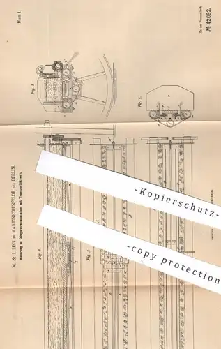 original Patent - M. & L. Lins , Martinickenfelde / Berlin , 1887 , Düngerstreumaschine | Dünger Streumaschine | Düngen