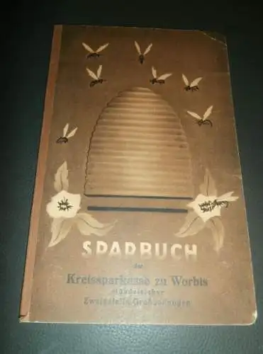altes Sparbuch Worbis / Großbodungen , 1933 - 1943 , Helena Marschner , geb. Müller ,  Sparkasse , Bank !!!