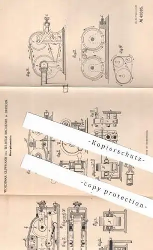original Patent - Woldemar Klipphahn , Wilhelm Brückner , Dresden , 1887 , Messerputzmaschine | Messer - Putzmaschine !!