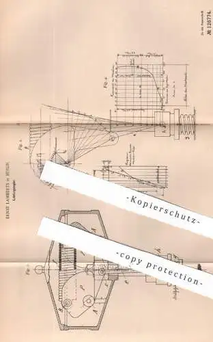 original Patent - Ernst Lamberts , Berlin | 1900 | Leistungsregler | Regulator | Kompressor | Pumpe , Motor