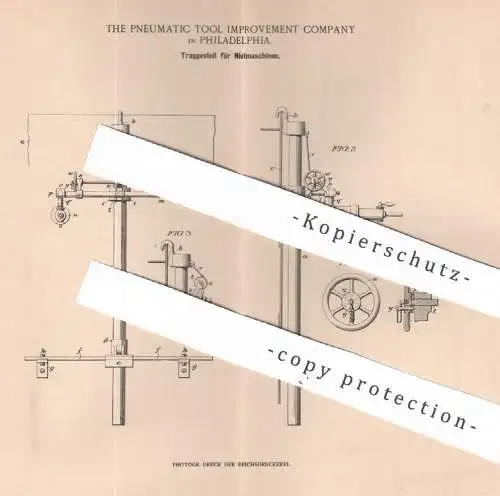 original Patent - The Pneumatic Tool Improvement Company , Philadelphia , USA , 1900 , Nietmaschine | Nieten