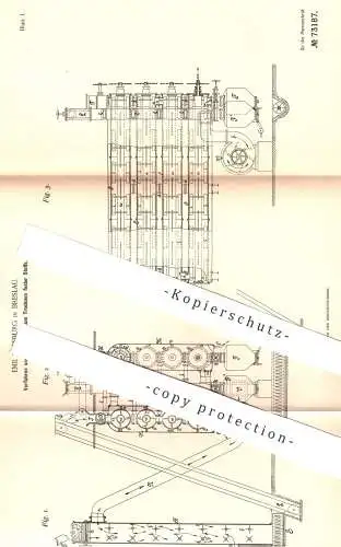 original Patent - Emil Passburg , Breslau , 1893 , Trocknen fester Stoffe | Nutzung von Heizkraft | Heizung , Ofen