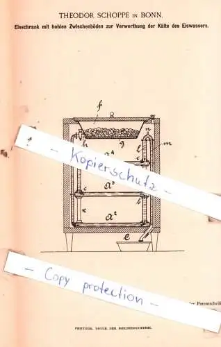 original Patent - Theodor Schoppe in Bonn , 1892 , Hauswirthschaftliche Geräthe !!!