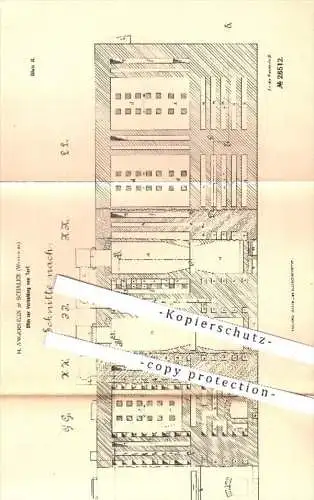 original Patent - H. Angerstein in Schalke , 1883 , Ofen zur Verkohlung von Torf , Öfen , Brennstoffe , Heizung , Kohle