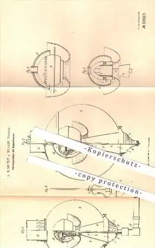 original Patent - K. M. Seifert in Wurzen , 1890 , Intensivgaslame mit Argandbrenner , Gaslampe , Gas , Lampe , Brenner