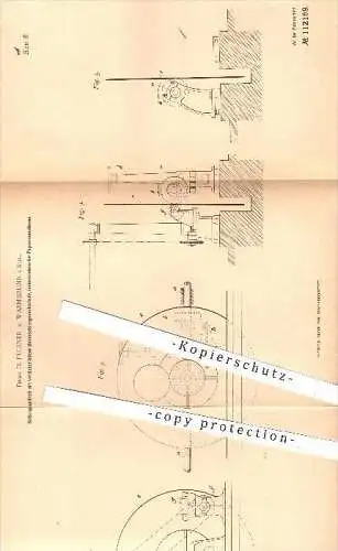 original Patent - H. Füllner , Warmbrunn / Schlesien , 1899 , Reibungsantrieb für Papiermaschinen , Papierfabrik !!!