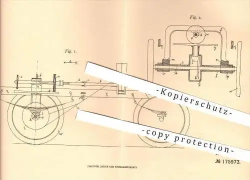 original Patent - Emil Bergmann , Karlsruhe , 1905 , Reibungsgetriebe für Motorwagen , Getriebe , Motor , Motoren , Auto