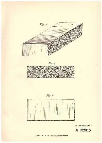 Original Patent - A. Woerdehoff in Paderborn , 1905 , Sandsteinähnliche Steine , Sandstein , Bau , Maurer !!!