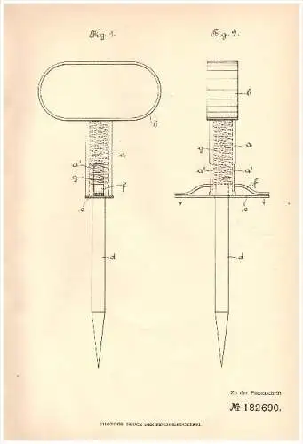 Original Patent - Johann Höschler in Worringen b. Köln , 1906 , Wäscheklammer für Bleiche , Wäsche , Wäscherei !!!