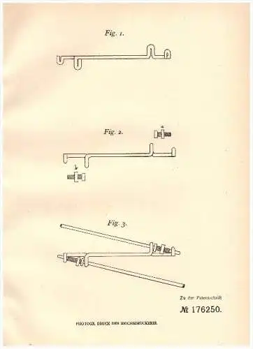 Original Patent - Fritz Foth in Schwerin i. Mecklenburg , 1905 , Zuggardinen - Vorrichtung , Rausstatter , Gardinen !!!