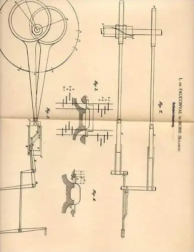 Original Patentschrift - L. de Fauconval in Mons , 1889 , Schiebersteuerung !!!