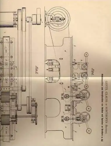 Original Patentschrift - G. Clauss in Sonthofen , 1901, Hobelmaschine , Tischlerei , Holz , Hobel !!!