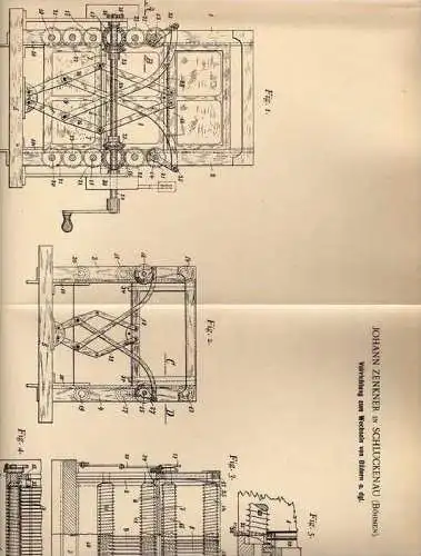 Original Patentschrift - J. Zenkner in Schluckenau / Šluknov , 1900 , Vorrichtung zum Wechseln von Bildern , Gemälde !!!
