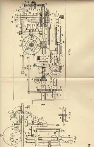 Original Patentschrift - Büsing & Co in Reutlingen , 1905, Häkelmaschine , Nähmaschine , Häkeln , !!!