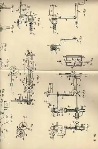 Original Patentschrift - Büsing & Co in Reutlingen , 1905, Häkelmaschine , Nähmaschine , Häkeln , !!!