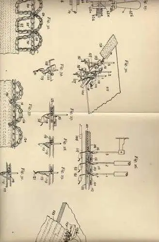 Original Patentschrift - Büsing & Co in Reutlingen , 1905, Häkelmaschine , Nähmaschine , Häkeln , !!!